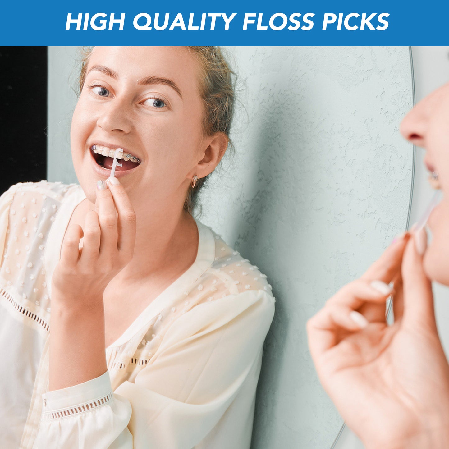 Natural Dental Floss Picks - 200 Count