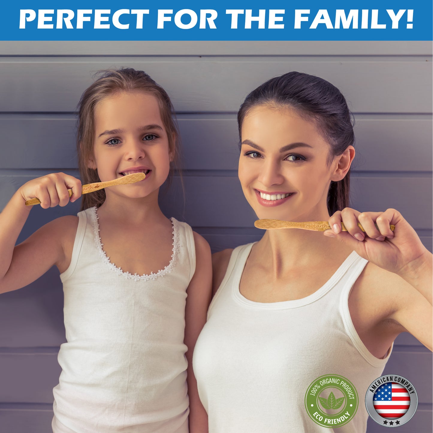 4 Pack Bamboo Toothbrushes